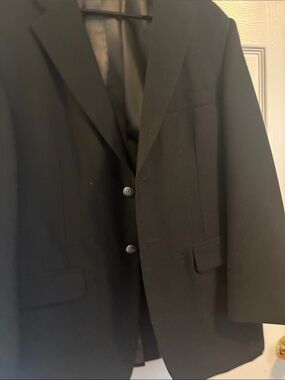 Stafford Black Men's Two-Button Blazer